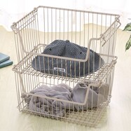 【デコホーム商品】積み重ねできるバスケット モカ YI53