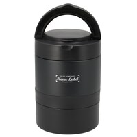 【デコホーム商品】ステンレス 連結式ランチジャー 850 BK