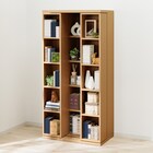 Wスライド本棚(L BS004 LBR) 1枚目画像