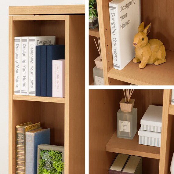 Wスライド本棚(L BS004 LBR) 3枚目画像