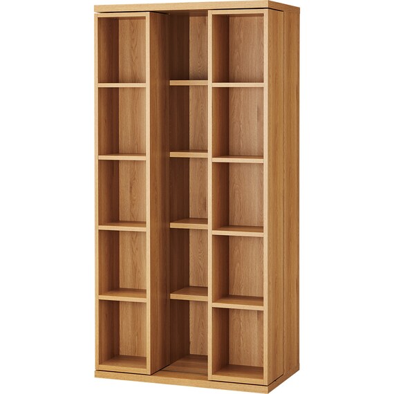 Wスライド本棚(L BS004 LBR) 4枚目画像