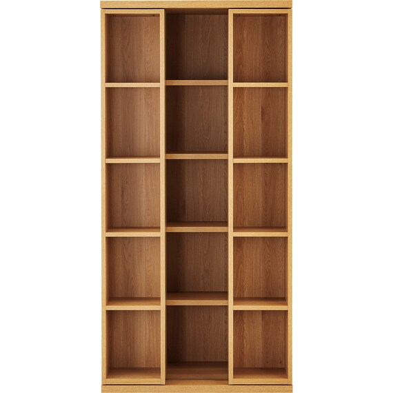 Wスライド本棚(L BS004 LBR) 5枚目画像