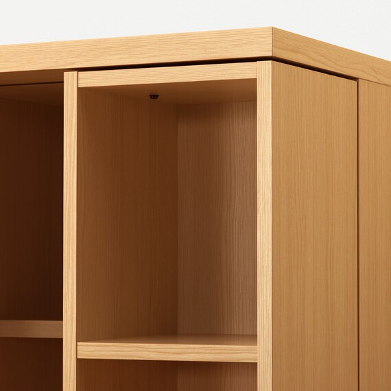 Wスライド本棚(L BS004 LBR) 10枚目画像