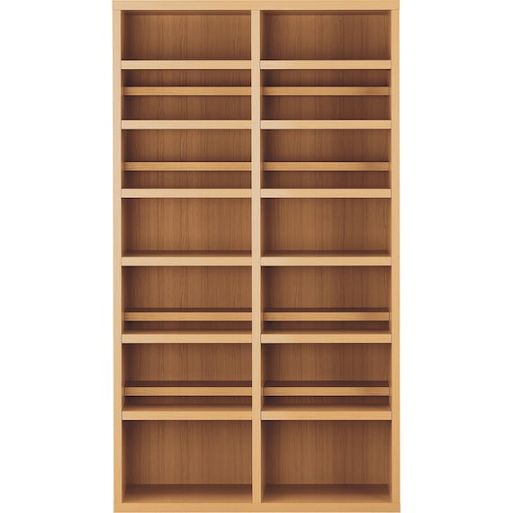 セミオーダーオープン本棚 (BS006-w100 LBR) 1枚目画像