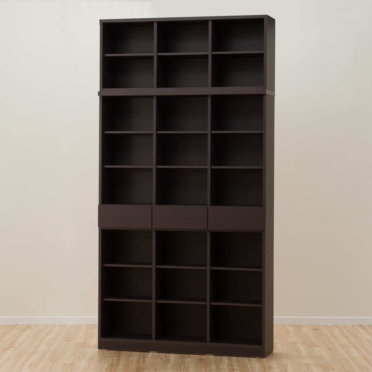 本棚 （ニトリ アデル120BS LBR ＋ アデル 120U LBR）