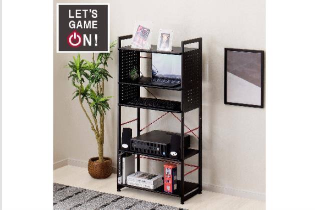 ｹﾞｰﾐﾝｸﾞｼｪﾙﾌGM005 60 BK/RE | ニトリネット【公式】 家具・インテリア通販