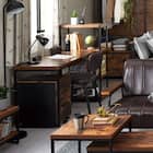 デスク(ステインSN01-120 BR) 6枚目画像