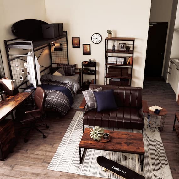 デスク(ステインSN01-120 BR) 9枚目画像