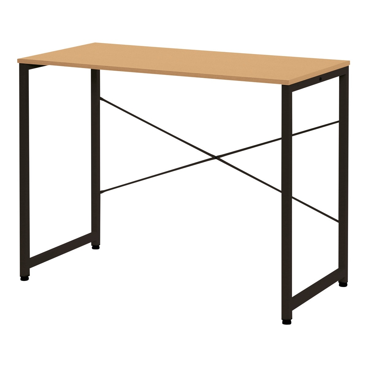 デスクチェアセット(デスク ZK001 95 LBR/オフィスチェア OC001 BK