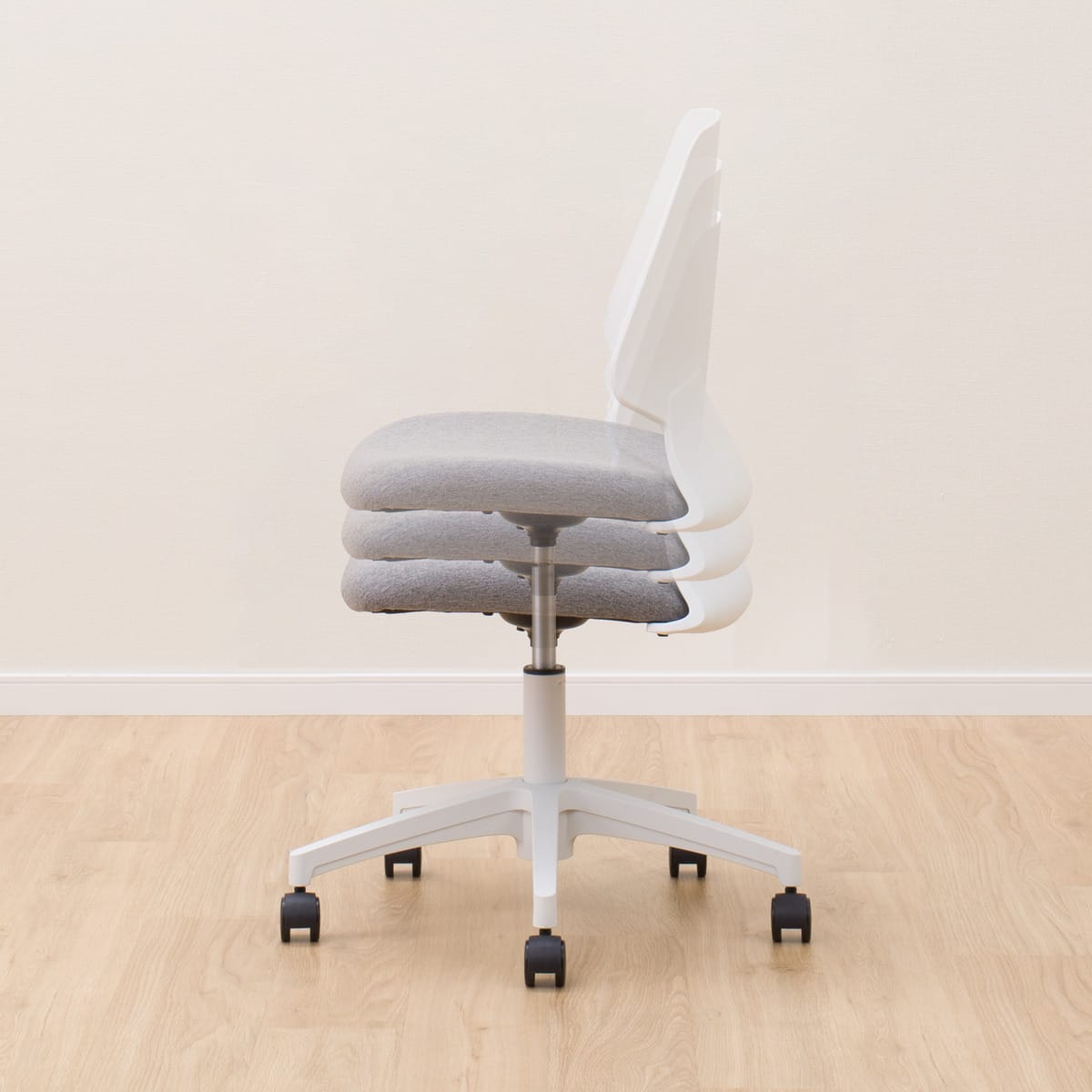 デスクチェアセット(デスク ZK001 95 LBR/ワークチェア シン WH