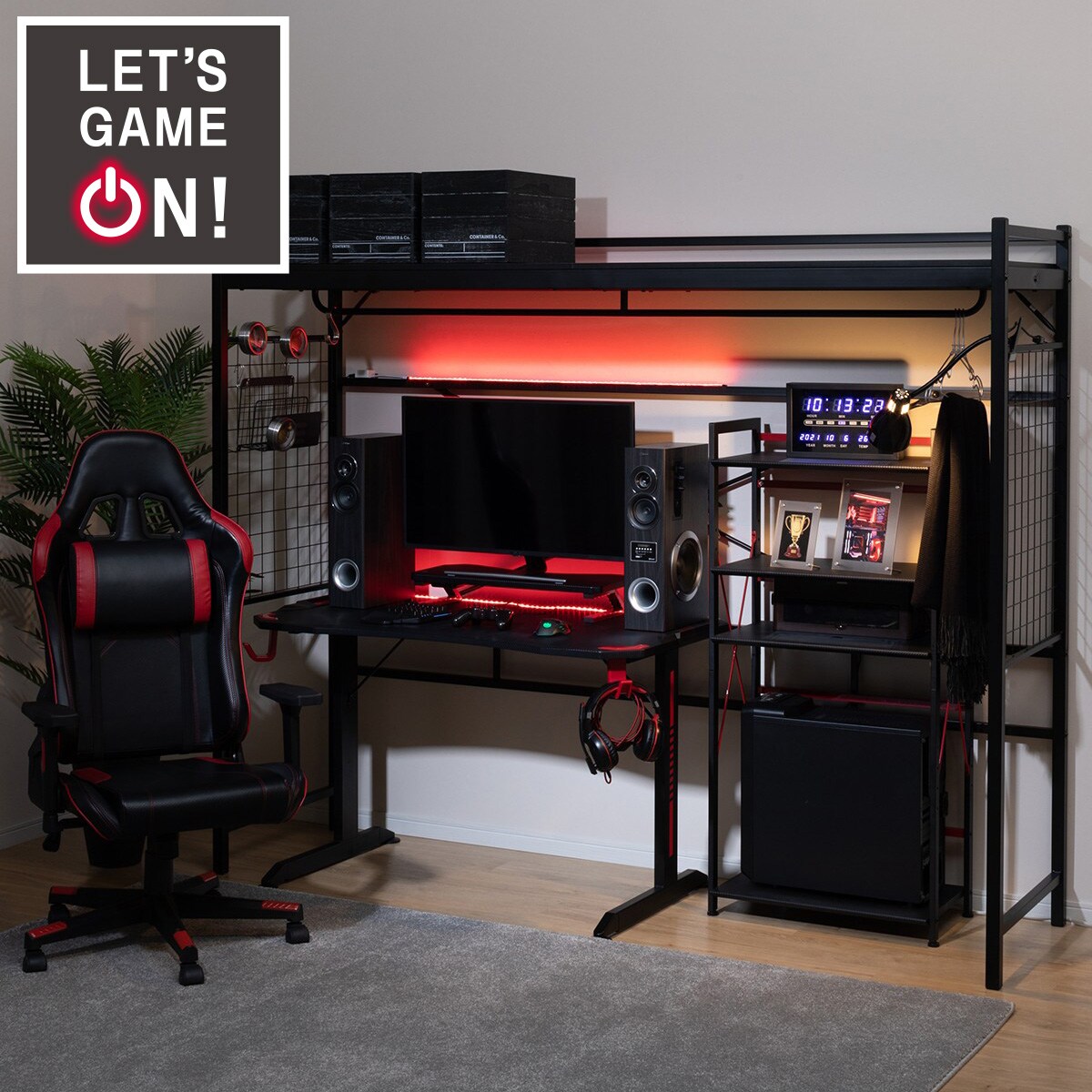 ゲーミングデスク5点セット デスク シェルフ モニター台 ワークチェア 通販 ニトリネット 公式 家具 インテリア通販 ゲーミングデスク5点セット デスク シェルフ モニター台 ワークチェア 通販 ニトリネット 公式 家具 インテリア通販