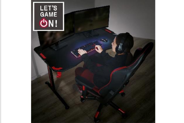 ゲーミングデスク GM001 118 BK/RE ニトリ（NITORI） 幅118cm ゲーミングデスク(GM001 118BK/RE) パソコン