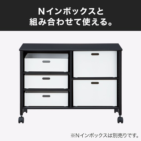 ゲーミングシェルフワゴン(GM012 WH) 4枚目画像