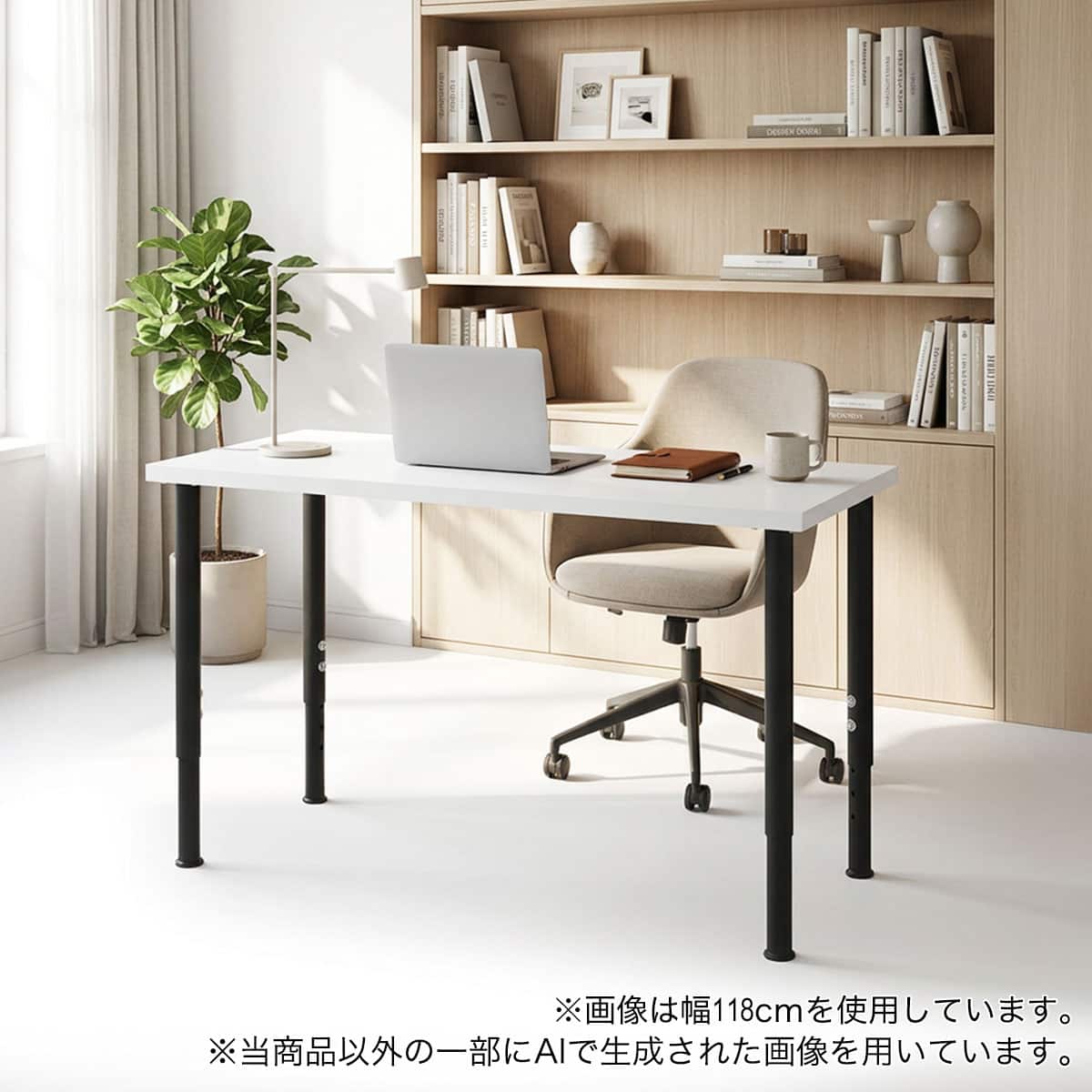 デスクプレフェセット(天板140LBR/昇降脚セット69BK) | ニトリネット
