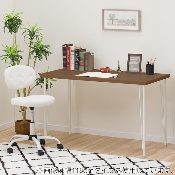 デスクプレフェセット(天板100MBR/ワイヤーレッグ69WH) 1枚目画像