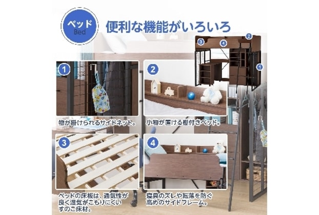 ニトリ　デスク＆ライト　(デニッシュBD23AV) ニトリ（NITORI） デスク(デニッシュBD23AV ホワイト色ライト+