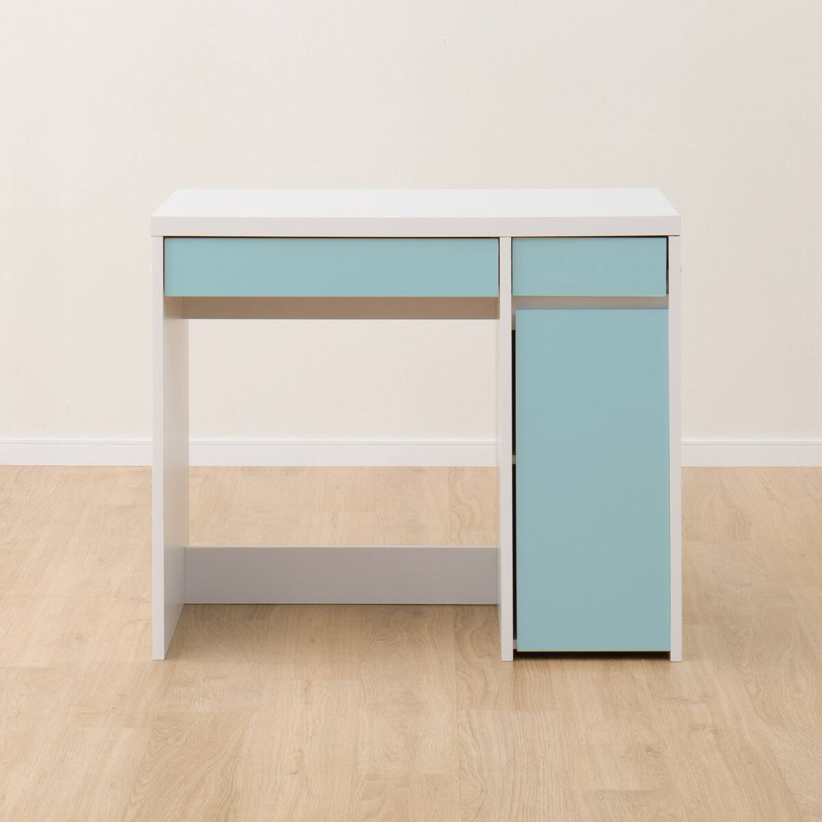 コンパクトシェルフ+デスク+上棚セット(バジーナJB24/ES23 WH/BL