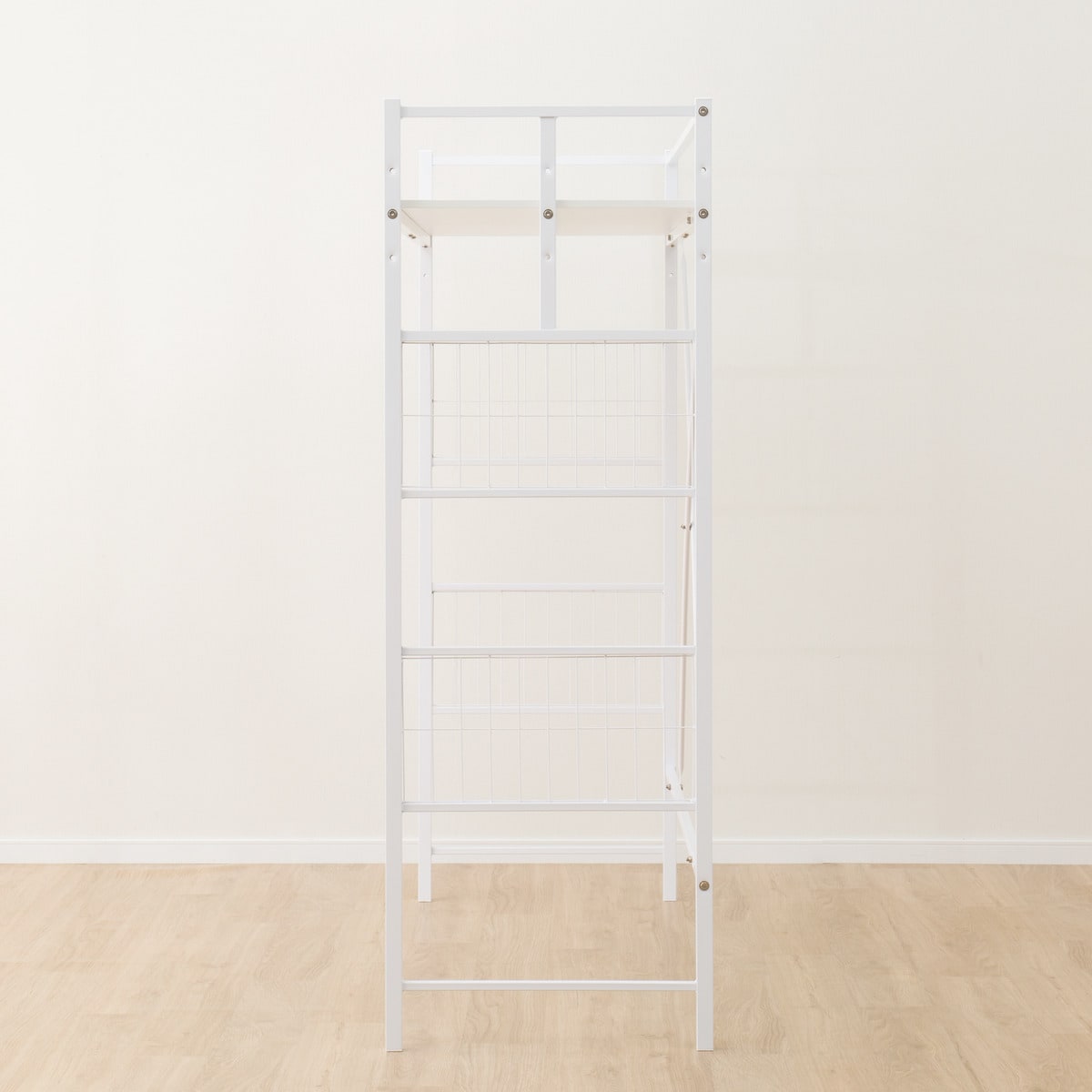 コンパクトシェルフ+デスク+上棚セット(バジーナJB24/ES23 WH/BL