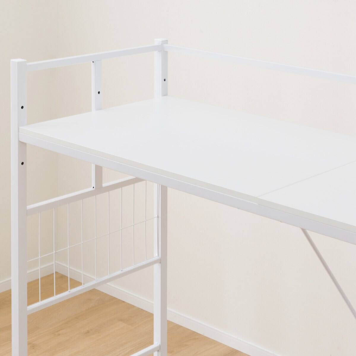 コンパクトシェルフ+デスク+上棚セット(バジーナJB24/ES23 WH/BL