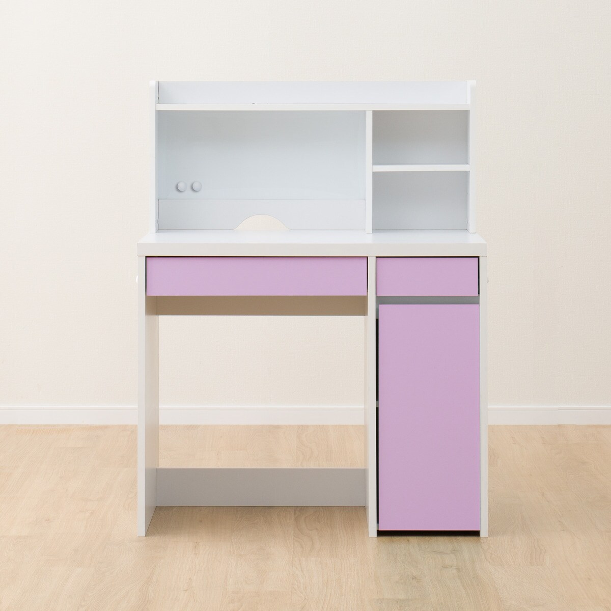 上棚付きコンパクトデスク (ES23 WH/PU) | ニトリネット【公式】 家具