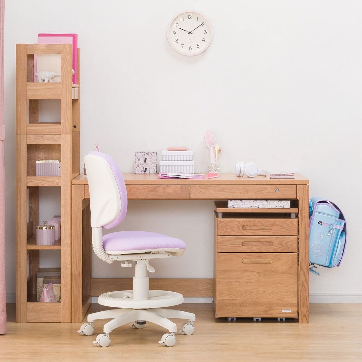 デスク+シェルフ+リフティングワゴンセット (ビーノ12060 NS) | ニトリ