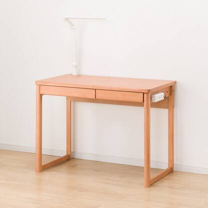 デスク(メルシーTL ホワイト色ライト+コンセントBOX付きLBR)通販  