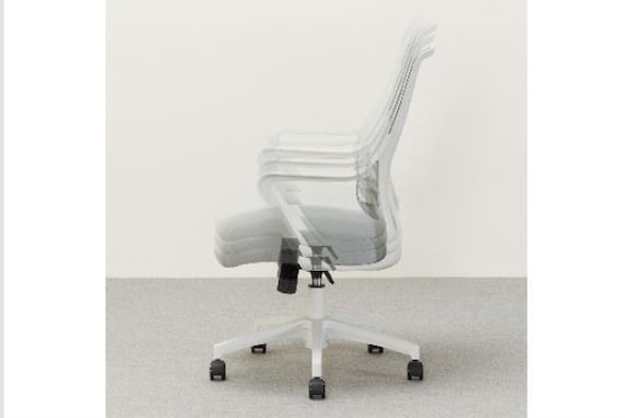 ﾜｰｸﾁｪｱ ｶｰﾃﾞ GY/WH 5枚目画像