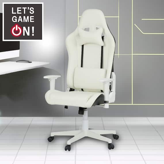 ゲーミングチェア(GM709 WH/BK) 1枚目画像