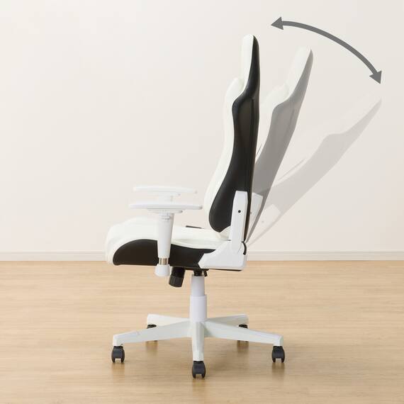 ゲーミングチェア(GM709 WH/BK) 15枚目画像