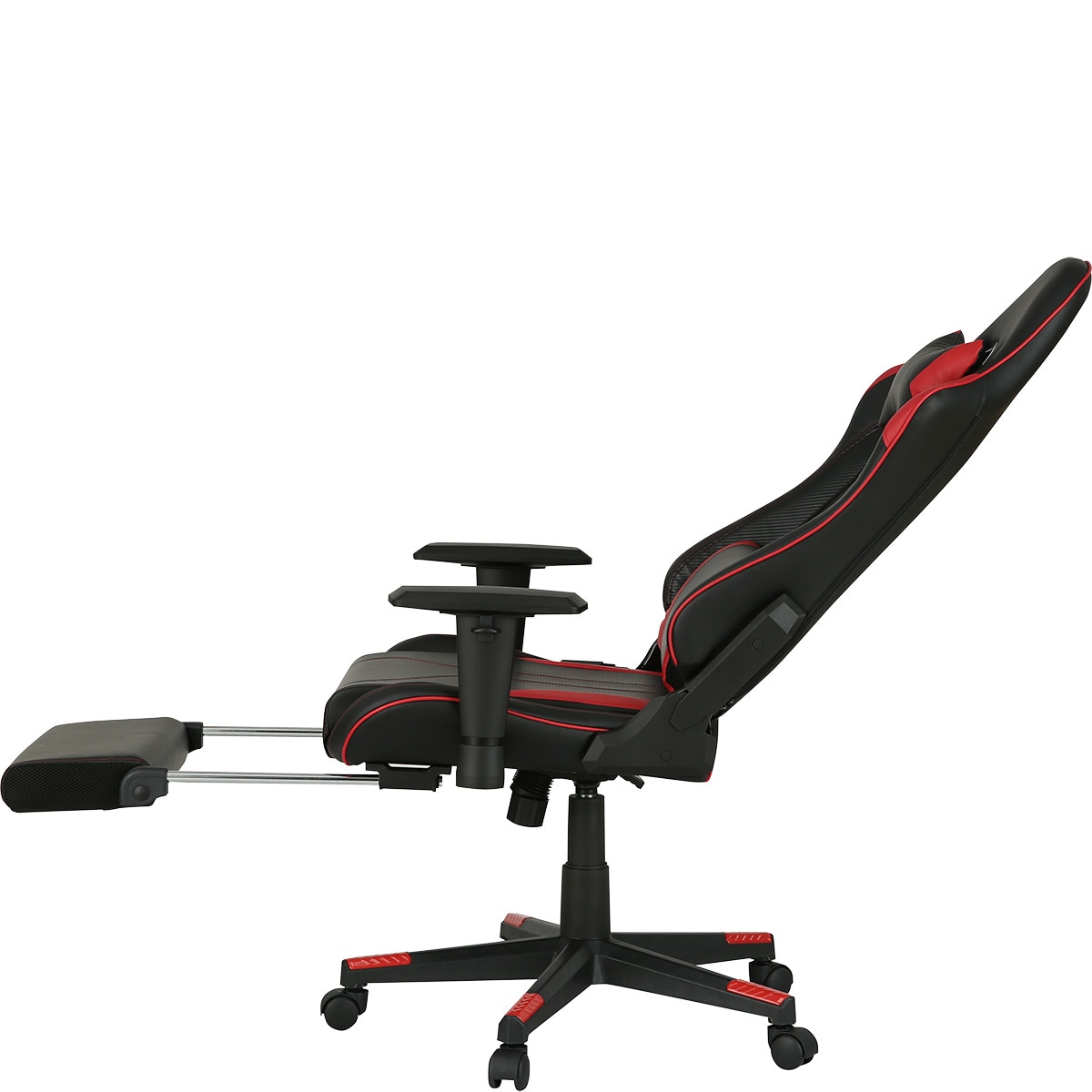 【新品・送料無料】ゲーミングチェア　フットレスト付　BL/RD/YE ゲーミングチェア フットレスト付 BL/RD/YE