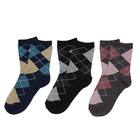 3組セット 15丈ソックス アーガイル柄 23～25cm(BK/BL/BR) 1枚目画像