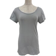 【Neasy】綿モダールクルーネックTシャツ(GY)