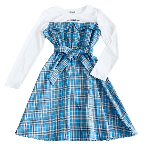 キッズ ワンピチェックドッキング(SBL 160)【Neasy】 1枚目画像