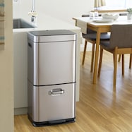 分別センサー式開閉+ペダル式ゴミ箱(35L+25L 9339)