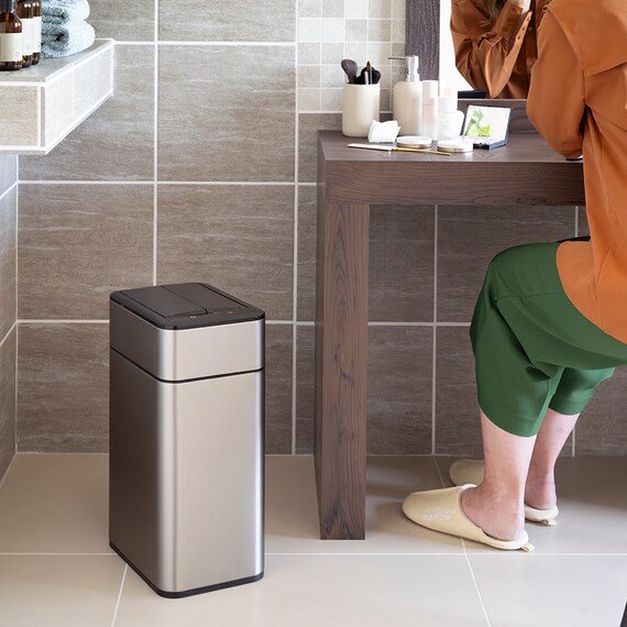 センサー式開閉ゴミ箱(18L 9577 シルバー) 静音タイプ(36dB) 3枚目画像