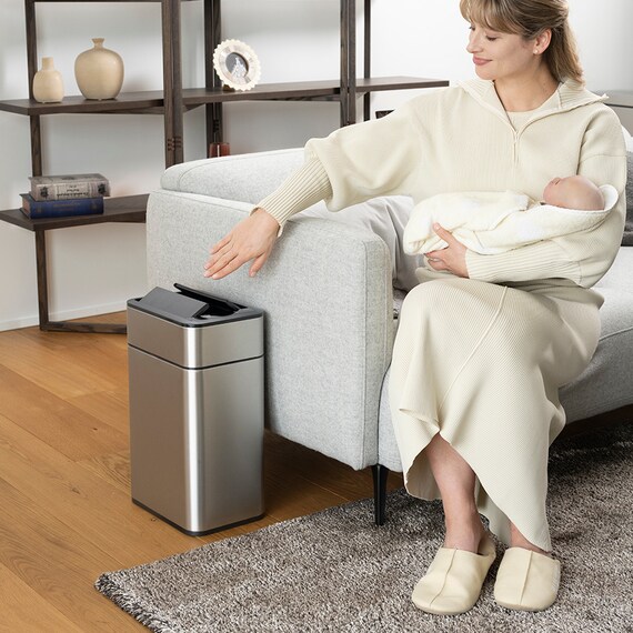 センサー式開閉ゴミ箱(18L 9577 シルバー) 静音タイプ(36dB) 5枚目画像