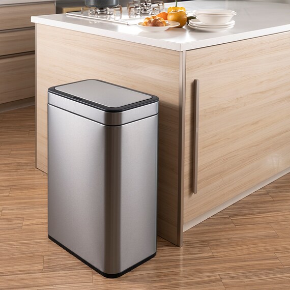 オールステンレス センサー式開閉ゴミ箱(50L 9568 シルバー) 3枚目画像