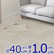 【4枚以上から購入可】軽量・吸着・防ダニ・抗菌・洗えるタイルカーペット 40×40cm(Nエコ ライトケアL)