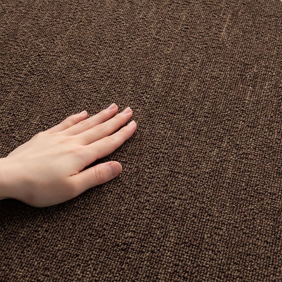 6帖 洗えるタイルカーペット 50×50cm 48枚入 (WY001 ダークブラウン) 6枚目画像