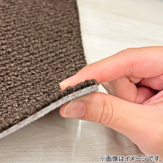6帖 洗えるタイルカーペット 50×50cm 48枚入 (WY001 ダークブラウン) 8枚目画像