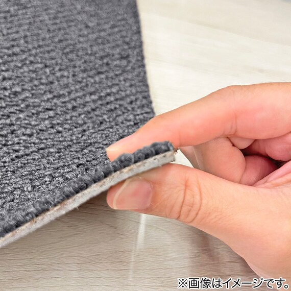 6帖　洗えるタイルカーペット 50×50cm 48枚入 (WY001 ミドルグレー) 8枚目画像