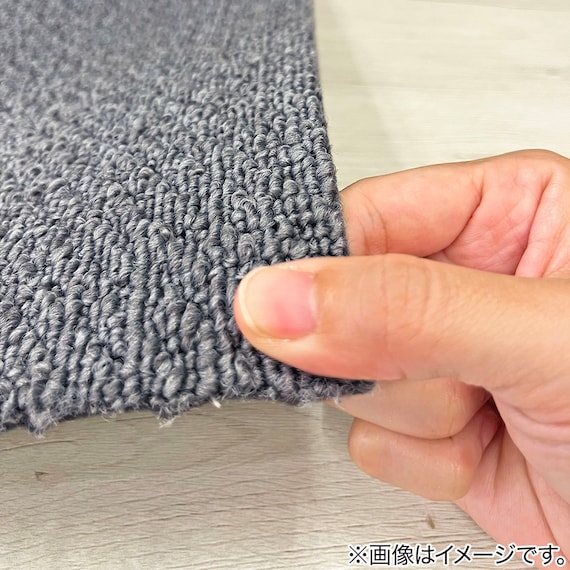 6帖 洗えるタイルカーペット 50×50cm 48枚入 (WY001 ミドルグレー) 9枚目画像