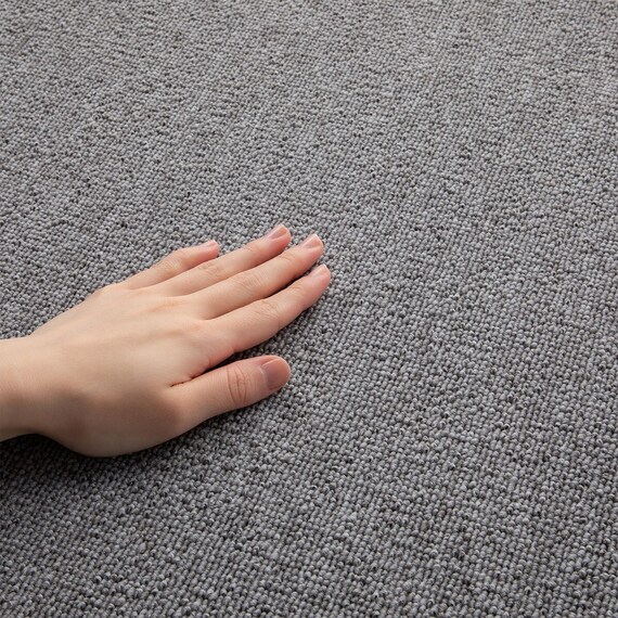 10帖 洗えるタイルカーペット 50×50cm 80枚入 (WY001 ミドルグレー 