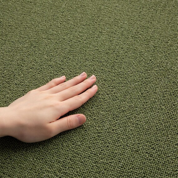 10帖 洗えるタイルカーペット 50×50cm 80枚入 (WY001 グリーン 