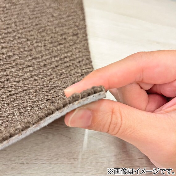 6帖 洗えるタイルカーペット 50×50cm 48枚入 (WY001 ミドルブラウン) 8枚目画像