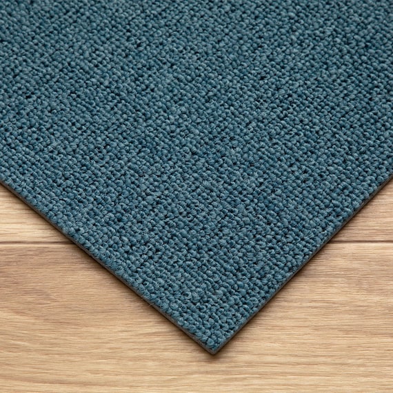 4.5帖 洗えるタイルカーペット 50×50cm 36枚入 (WY001 ターコイズブルー) 3枚目画像