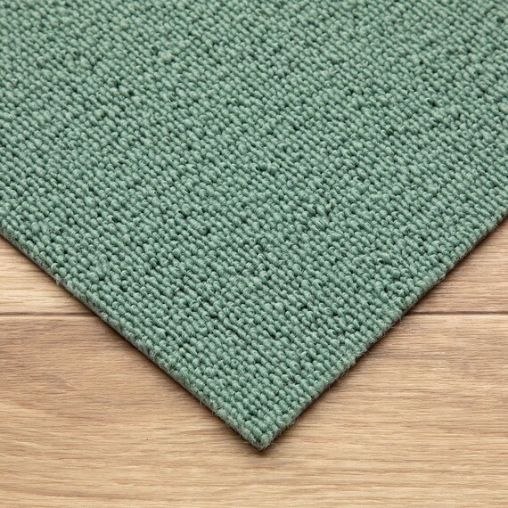 3帖 洗えるタイルカーペット 50×50cm 24枚入 (WY001 グレイッシュグリーン) 3枚目画像