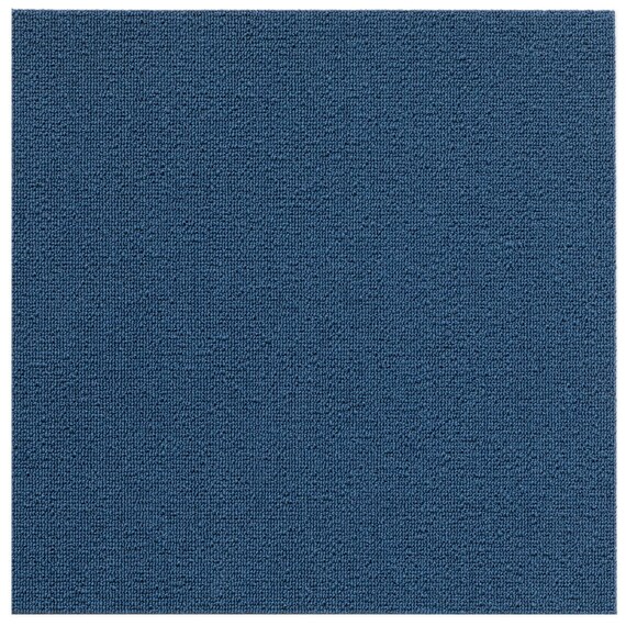 4.5帖 洗えるタイルカーペット 50×50cm 36枚入 (WY001 ブルー) 2枚目画像