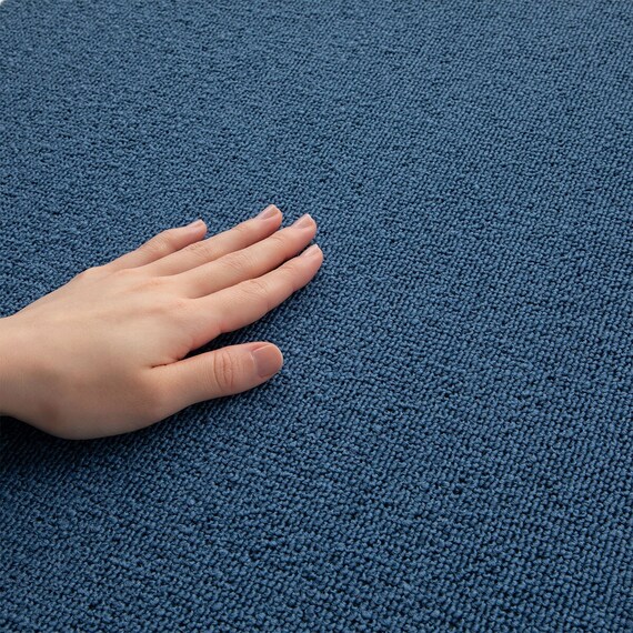 4.5帖 洗えるタイルカーペット 50×50cm 36枚入 (WY001 ブルー) 6枚目画像
