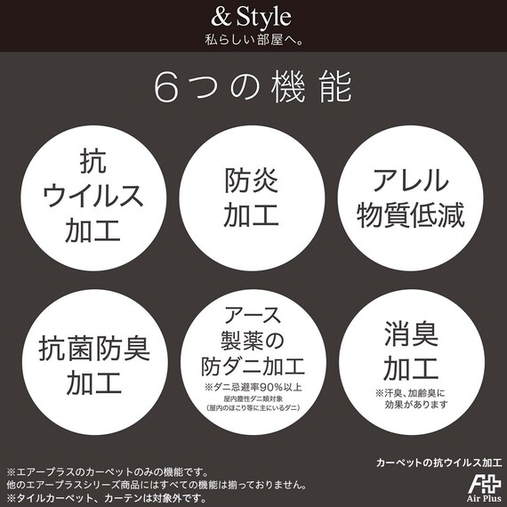 オーダーカットカーペット(エアープラスBR 200X300 カットロック加工) 8枚目画像